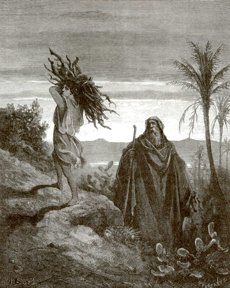 Paul Gustave Dore. Bible illustrations: Abraham and Isaac