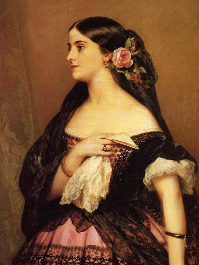 Franz Xaver Winterhalter. Adelina Patti. Fragment