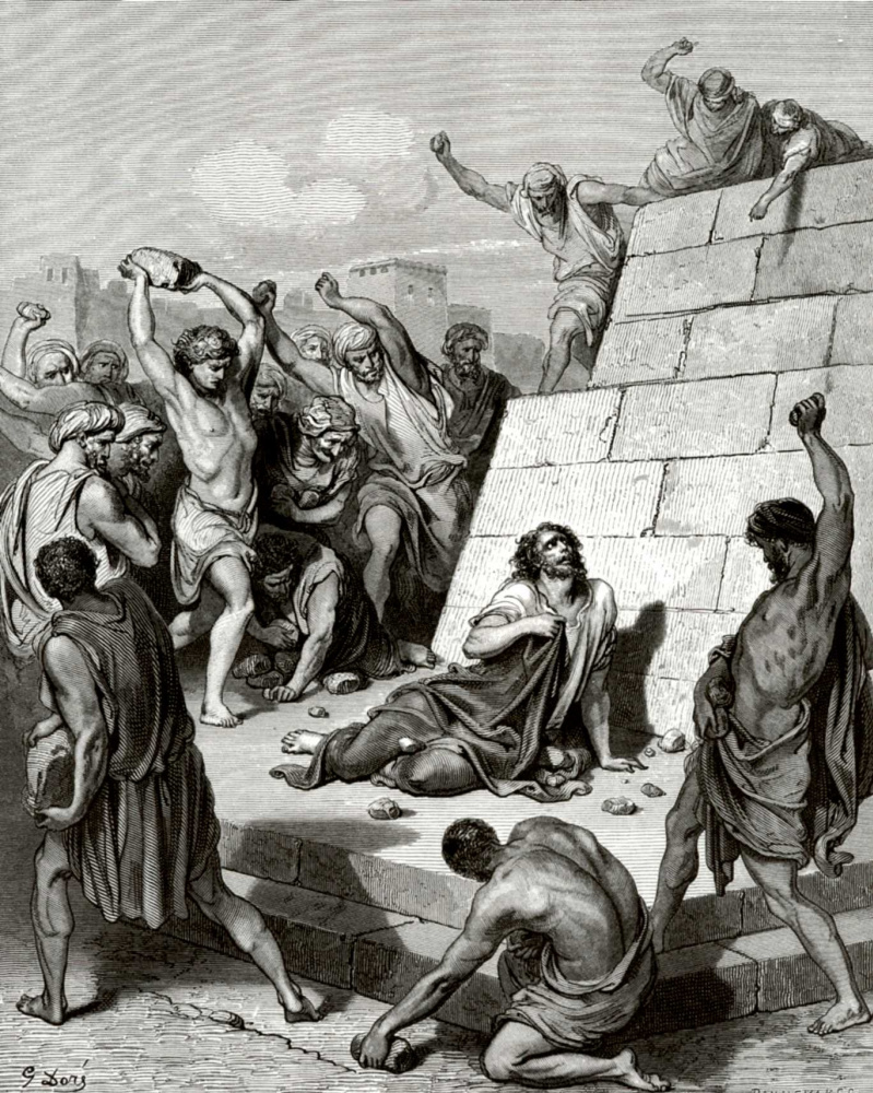 Paul Gustave Dore. Bible Illustration: The First Martyr Stephen