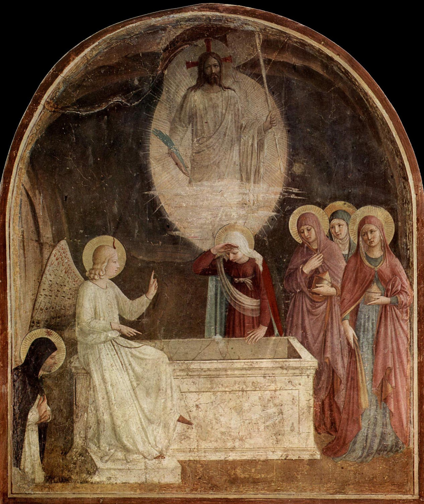 Фра Беато Анджелико. 基督的复活。佛罗伦萨圣马可修道院的壁画