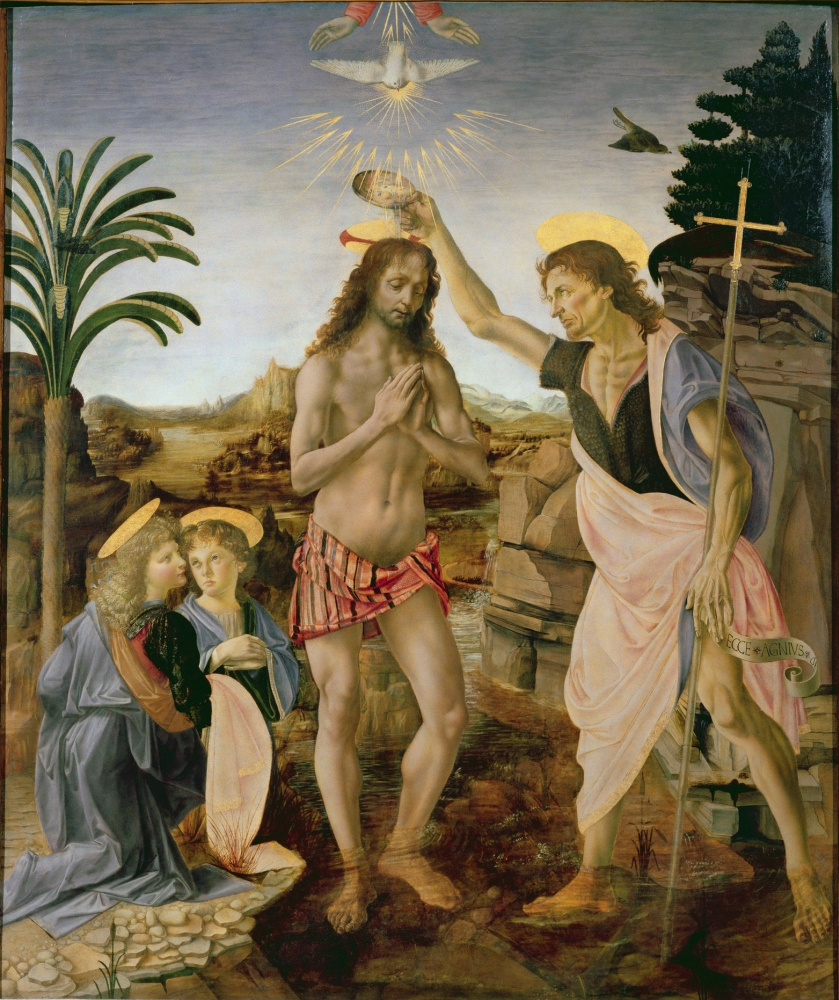 Leonardo da Vinci. Baptism of Christ