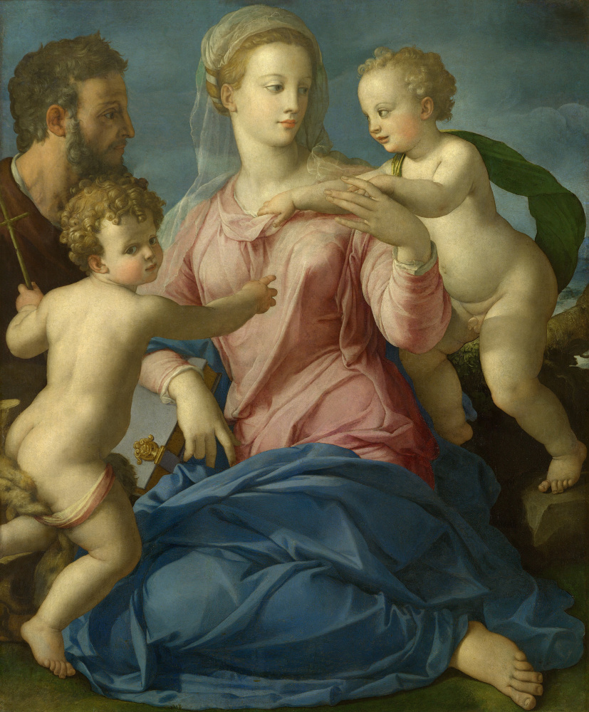 Agnolo Bronzino. Madonna with the Savior and John the Baptist (Stroganoff's Madonna)