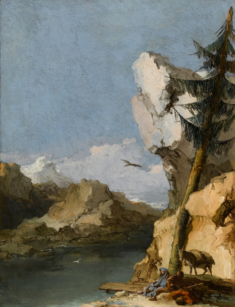 Giovanni Battista Tiepolo. Rest on the way to Egypt