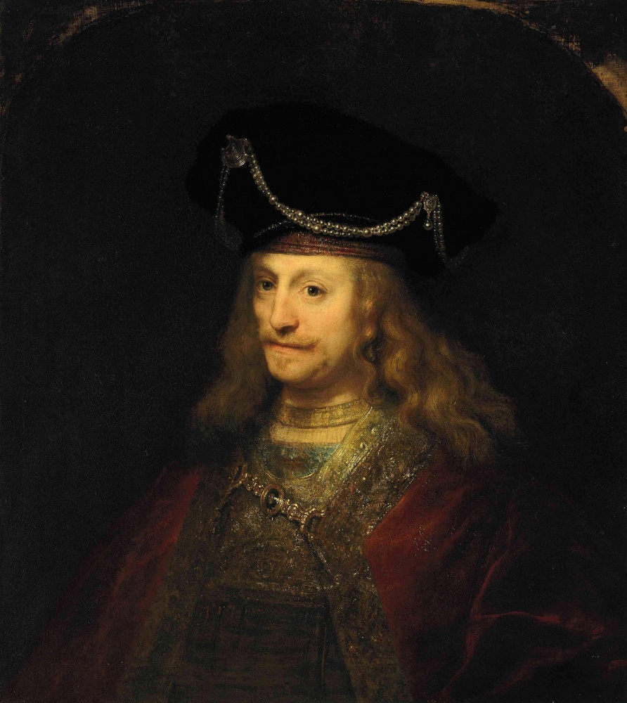 Ferdinand Baltasars Pain. Portrait of a man in a triangular hat