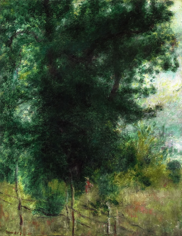 Pierre-Auguste Renoir. Fence in the forest