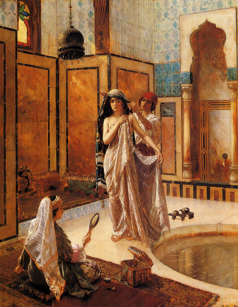 Rudolph Ernst. Bath in the harem