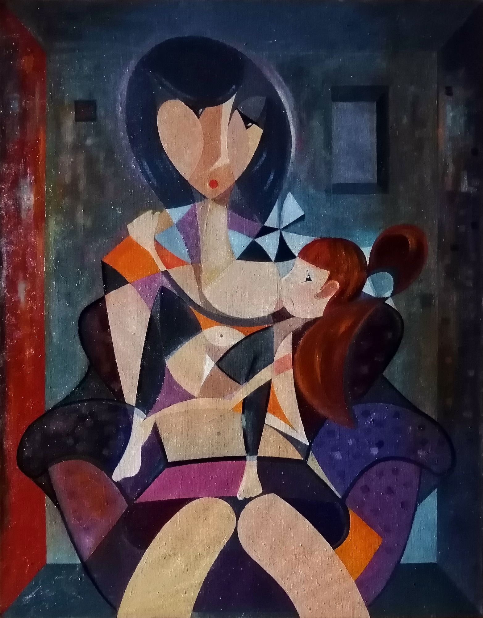 Igor Veniaminovich Bondarenko Madre e hija, XXI, 70×90 cm: Descripción de  la obra | Arthive