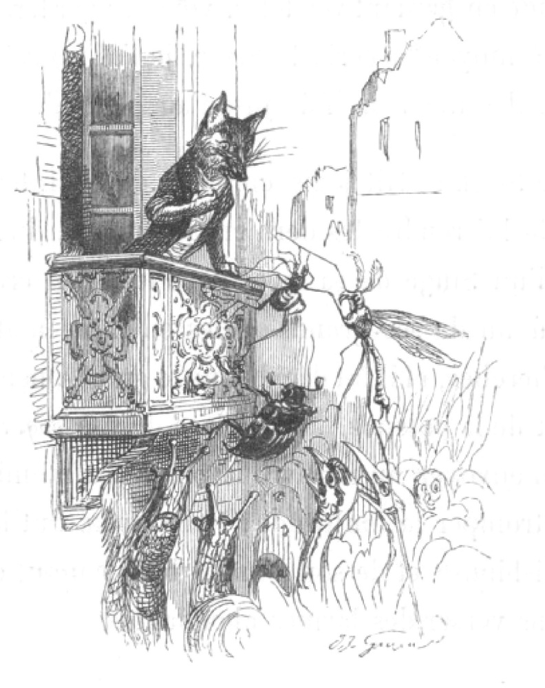 Jean Ignace Isidore Gérard Grandville. They crawl and climb ... "Scenes of public and private life of animals"