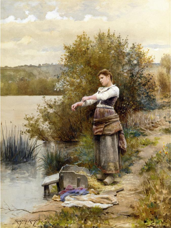 Daniel Ridgeway Knight. Laundress