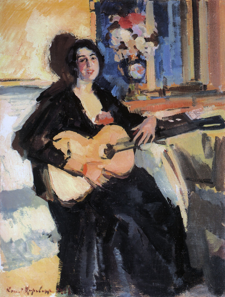 Konstantin Korovin. The lady with the guitar