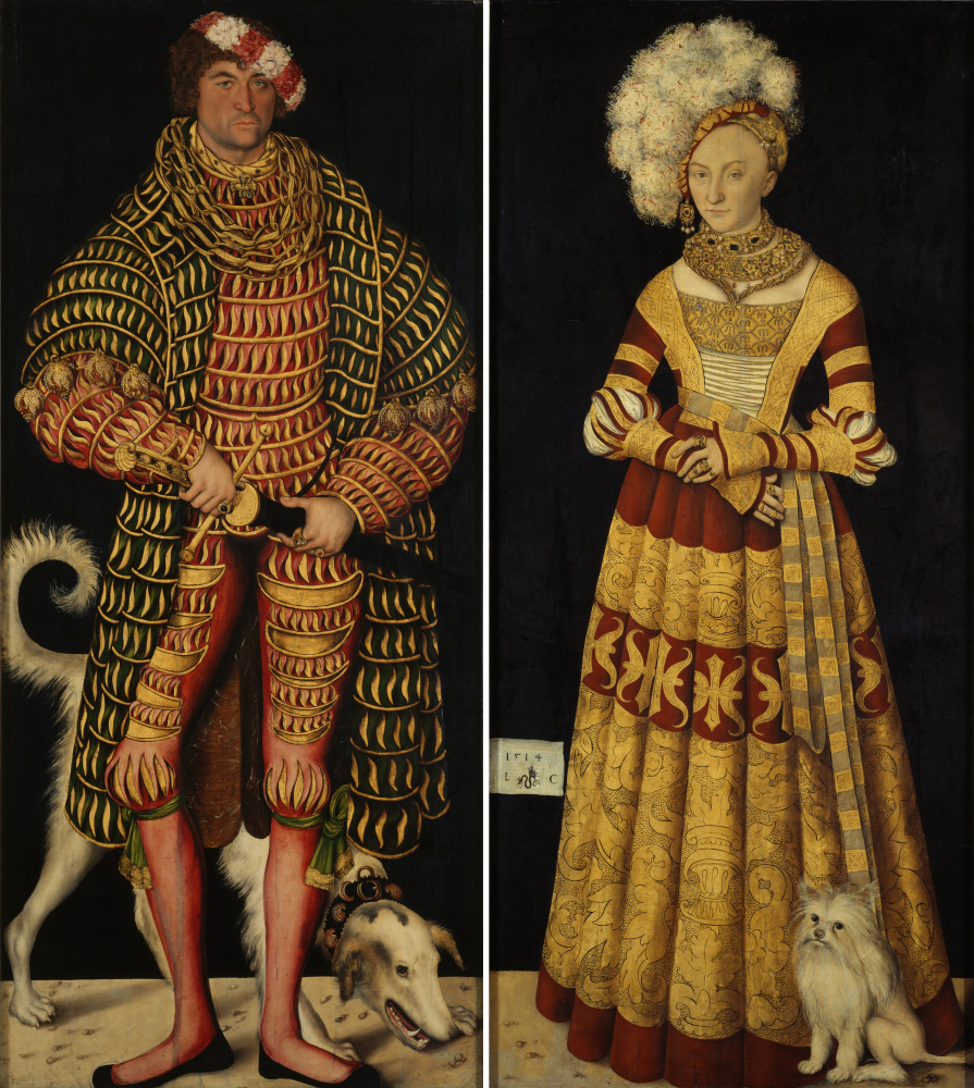 Lucas Cranach the Elder. Portrait of Henry the Pious, Duke of Saxony and his wife Katharina von Mecklenburg