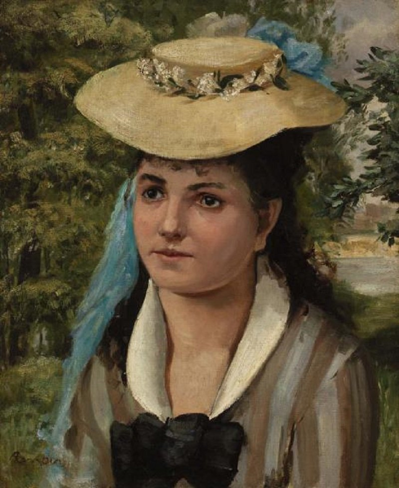 Pierre Auguste Renoir. Lisa en un sombrero de paja (Chica en un sombrero de paja)