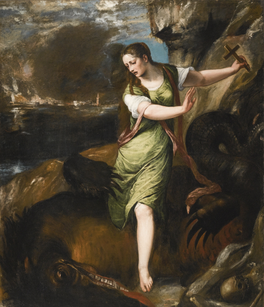 Titian Vecelli. Sainte Marguerite et le dragon