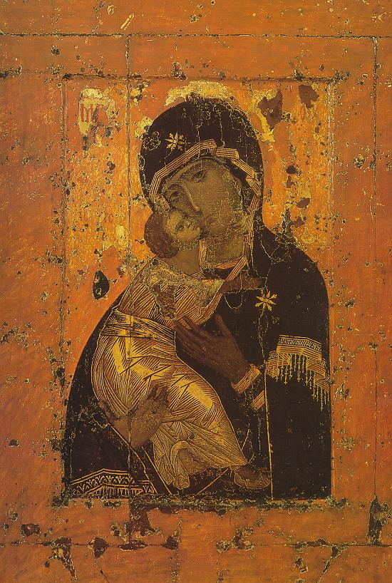 Icon Painting. The virgin and child