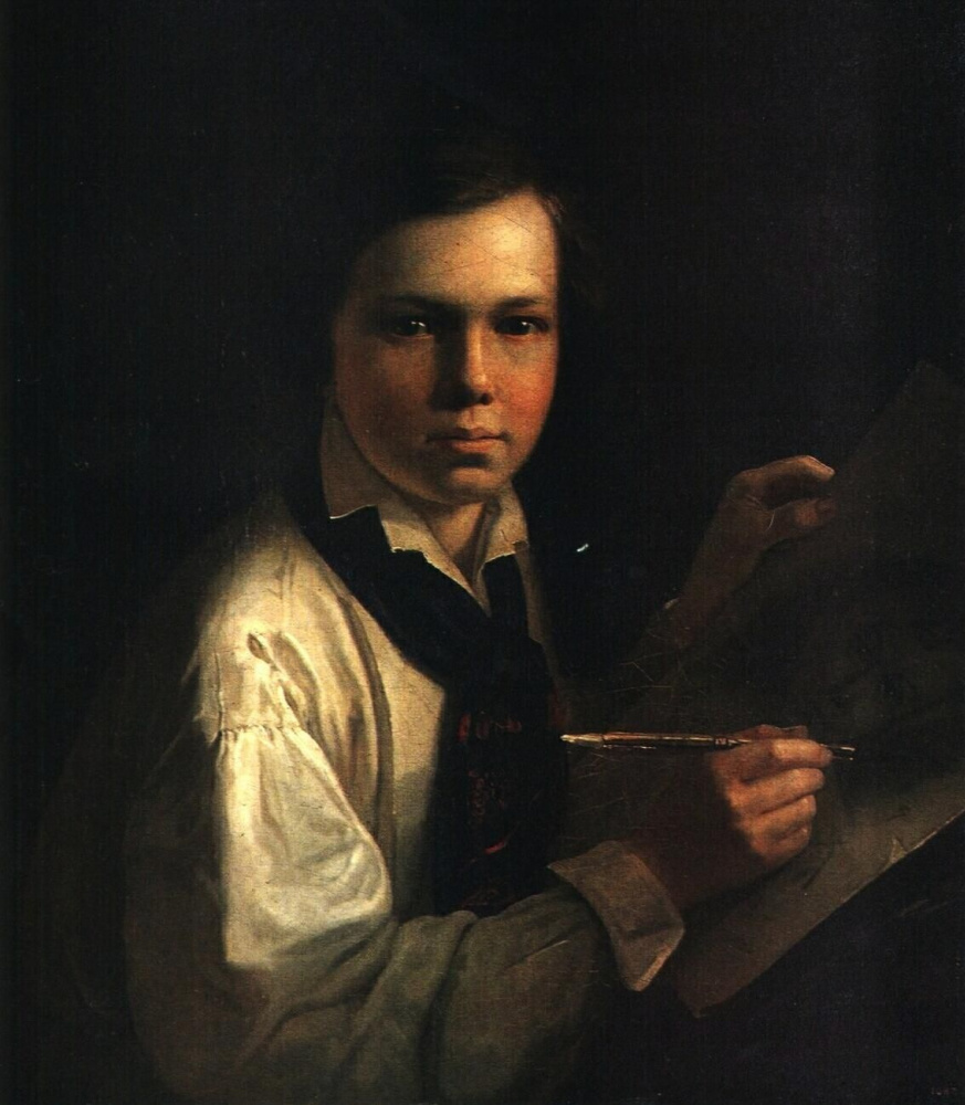 Vasily Andreevich Tropinin. Portrait du fils de l'artiste au chevalet
