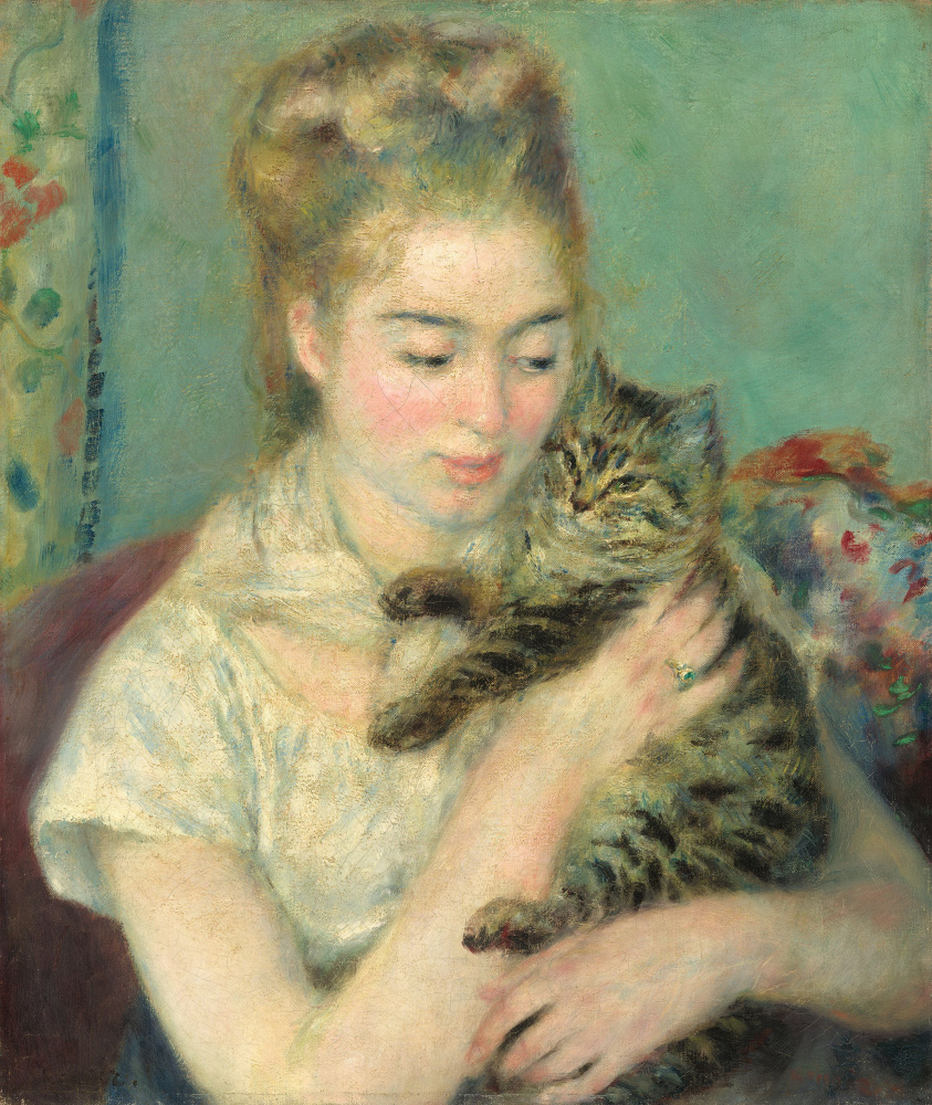 Pierre Auguste Renoir. Woman with a cat