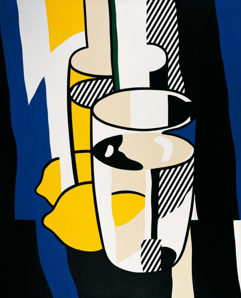 Roy Lichtenstein. Glass and lemon in a mirror