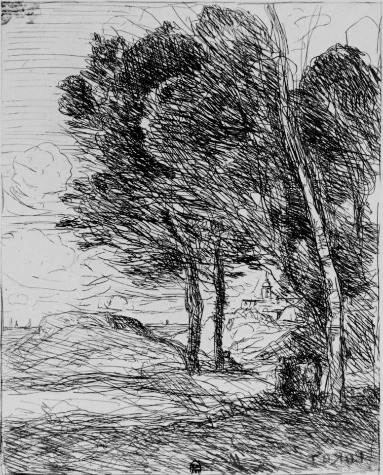 Camille Corot. Landscape near Genoa