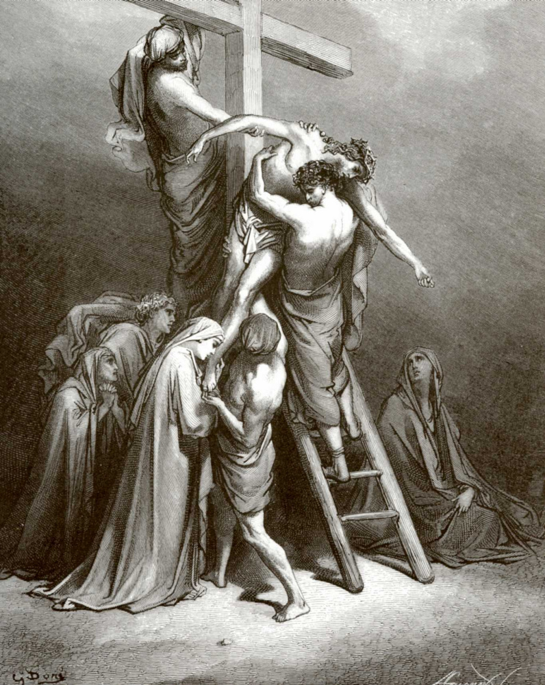 Paul Gustave Dore. Illustration to the Bible: The Descent from the Cross