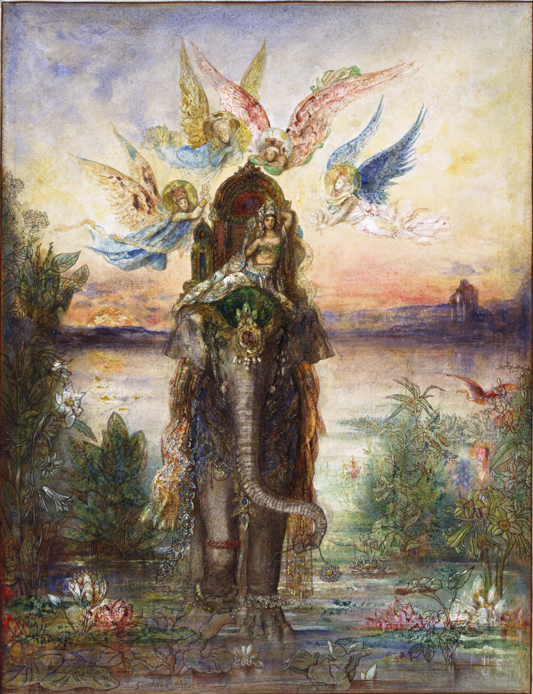 Gustave Moreau. Holy Elephant (Peri)