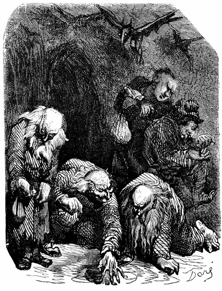 Paul Gustave Dore. Illustration to "Gargantua and Pantagruel" Rabelais