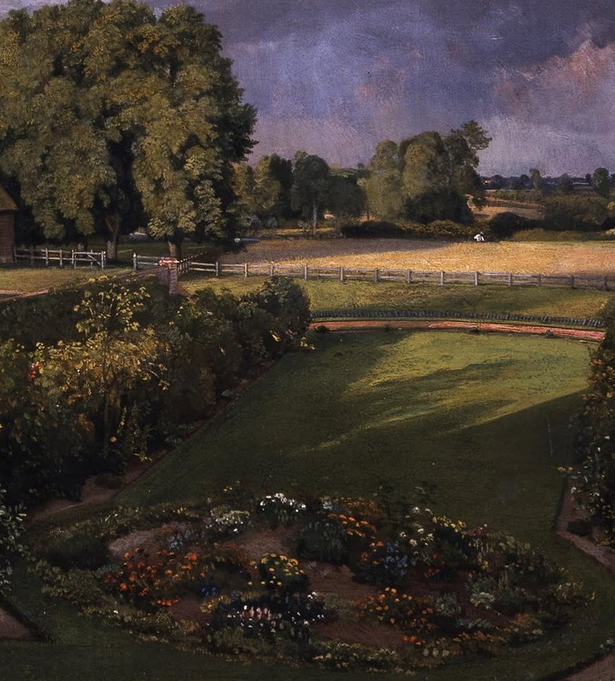 Джон Констебл. Giardino fiorito Golding Constable. Frammento: aiuola a prato