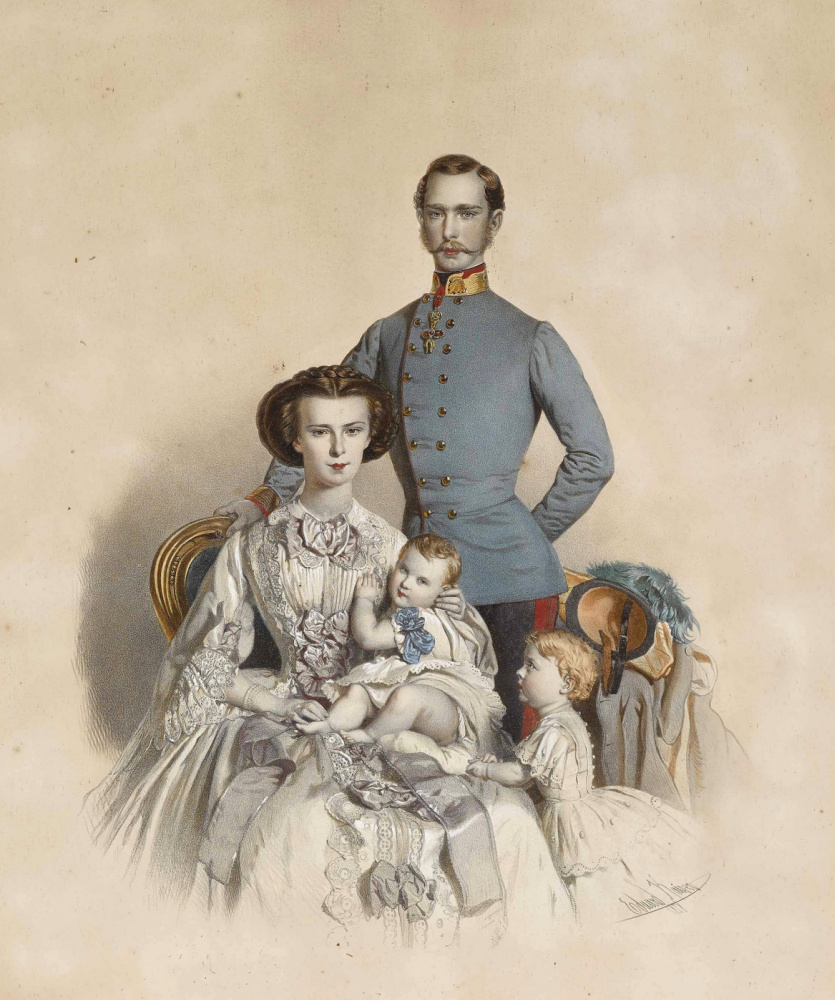 Edward Kaiser. Emperor Franz Joseph I and Empress Elizabeth of Austria with her children