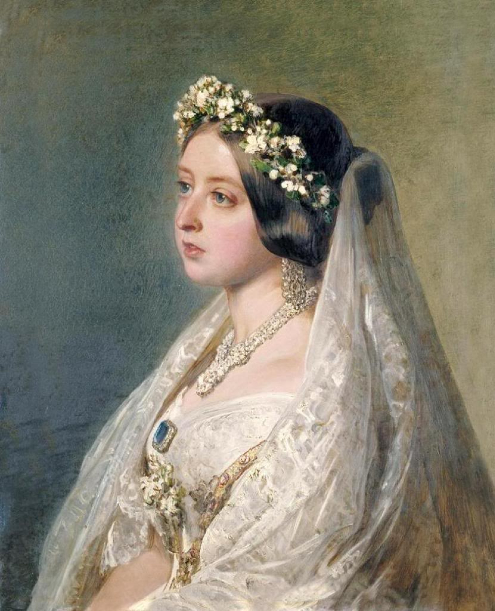 Queen Victoria's wedding dress, 1840, 99×123 cm by Franz Xaver