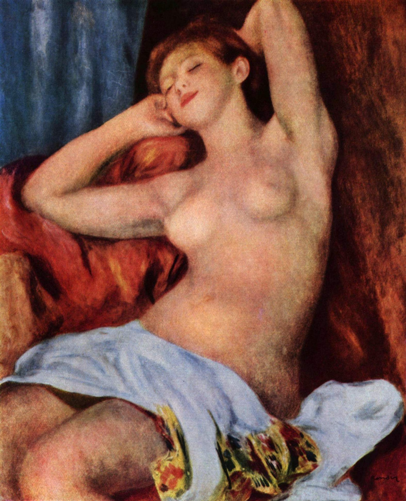 Pierre-Auguste Renoir. Sleeping bather