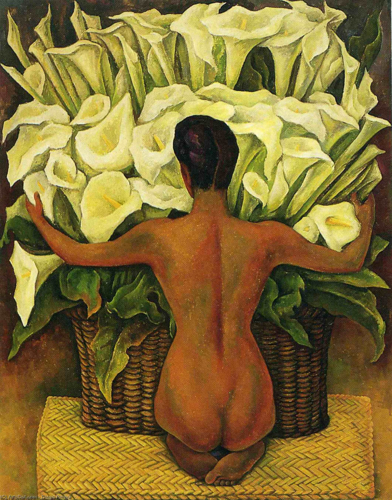 Diego Maria Rivera. The girl in basket with flowers