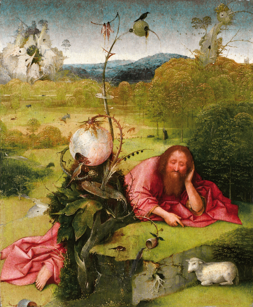 Hieronymus Bosch. St. John the Baptist in the wilderness