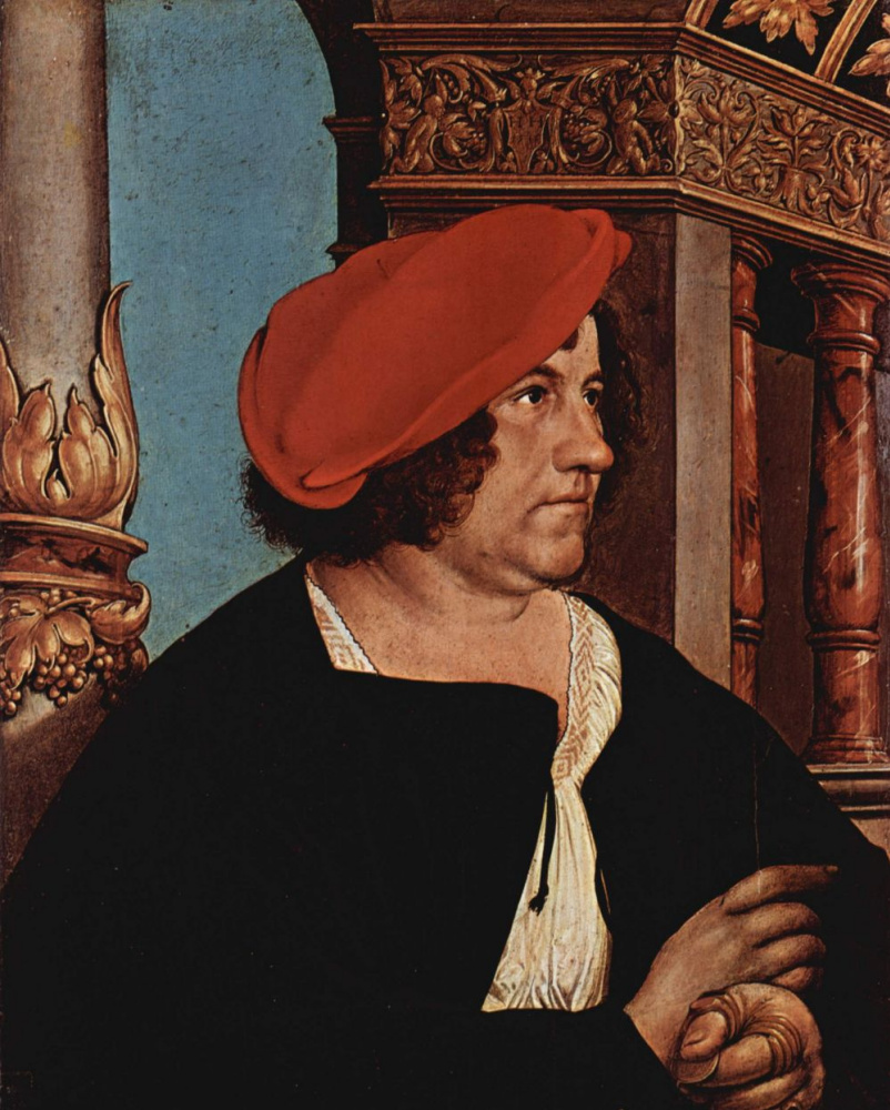 Hans Holbein the Younger. Mayor of Basel, Jacob Meyer, and his wife, Dorothea Kannenhizer. Diptych. Portrait of Jacob Meyer