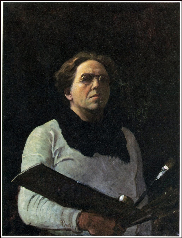 Newell Converse Wyeth. Self-portrait with palette