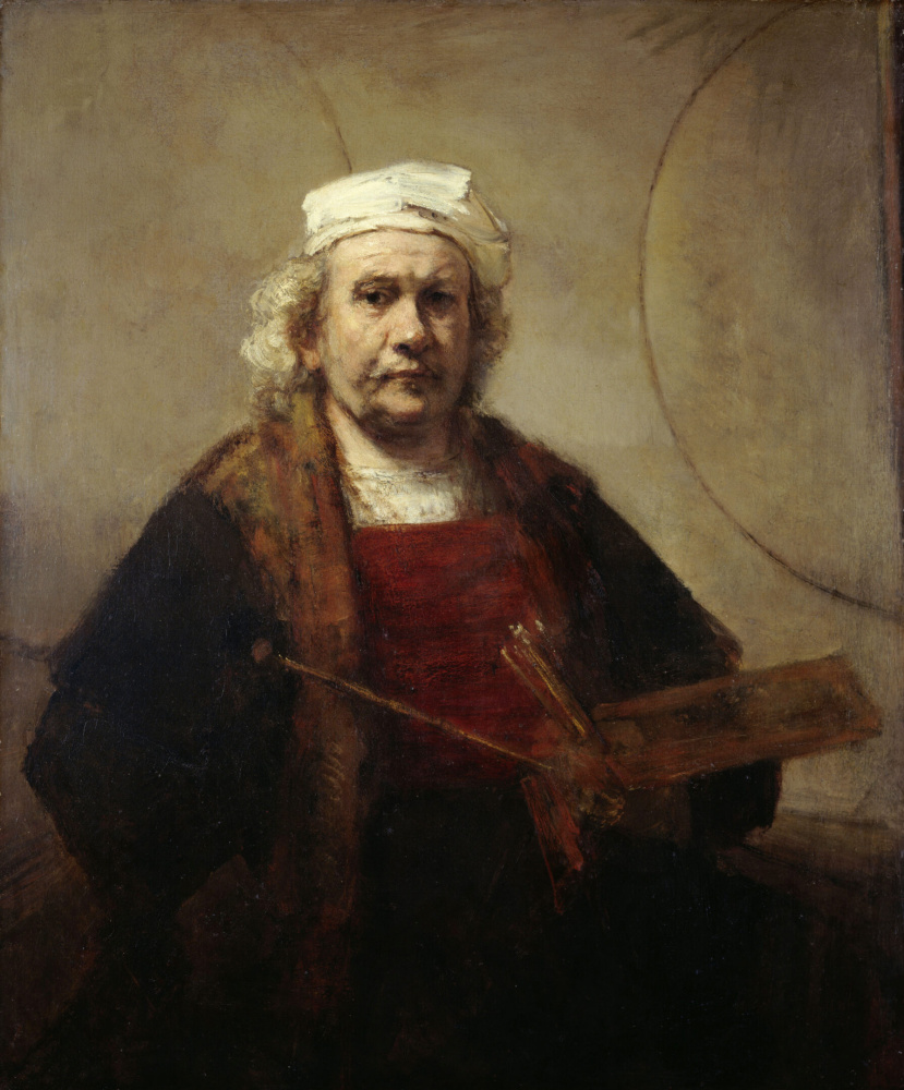 Rembrandt Harmenszoon van Rijn. Self portrait with two circles
