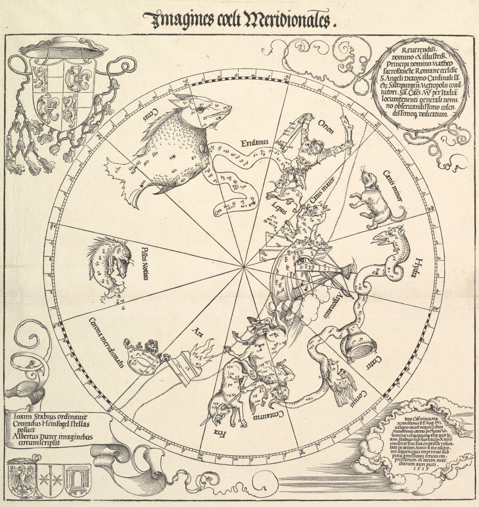 Albrecht Dürer. The southern hemisphere of the starry sky