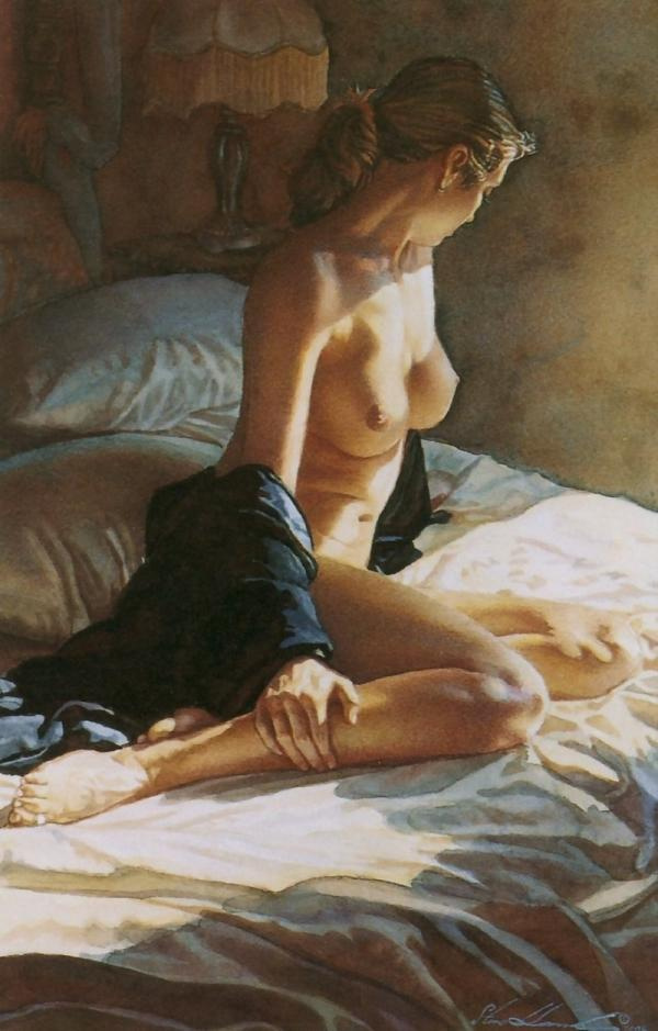 Steve Hanks. Naked girl and sunlight