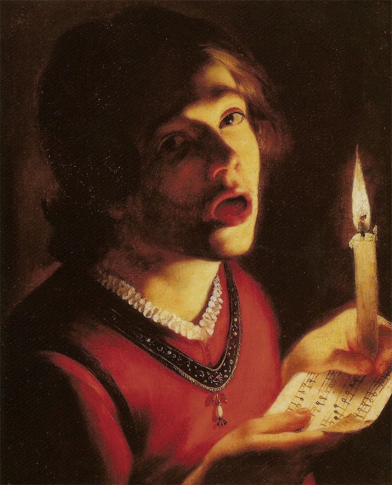 Trophim Bigo. Self-portrait with a candle