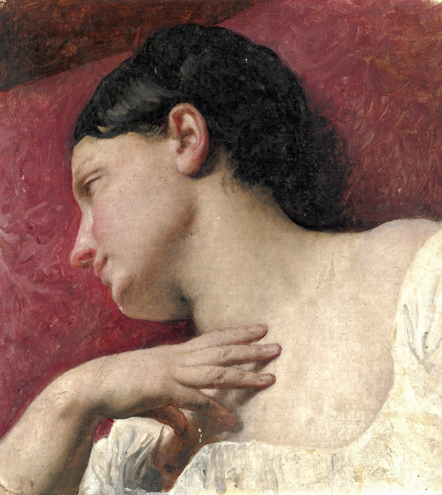 Francesco Ayets. Tête de femme Étude