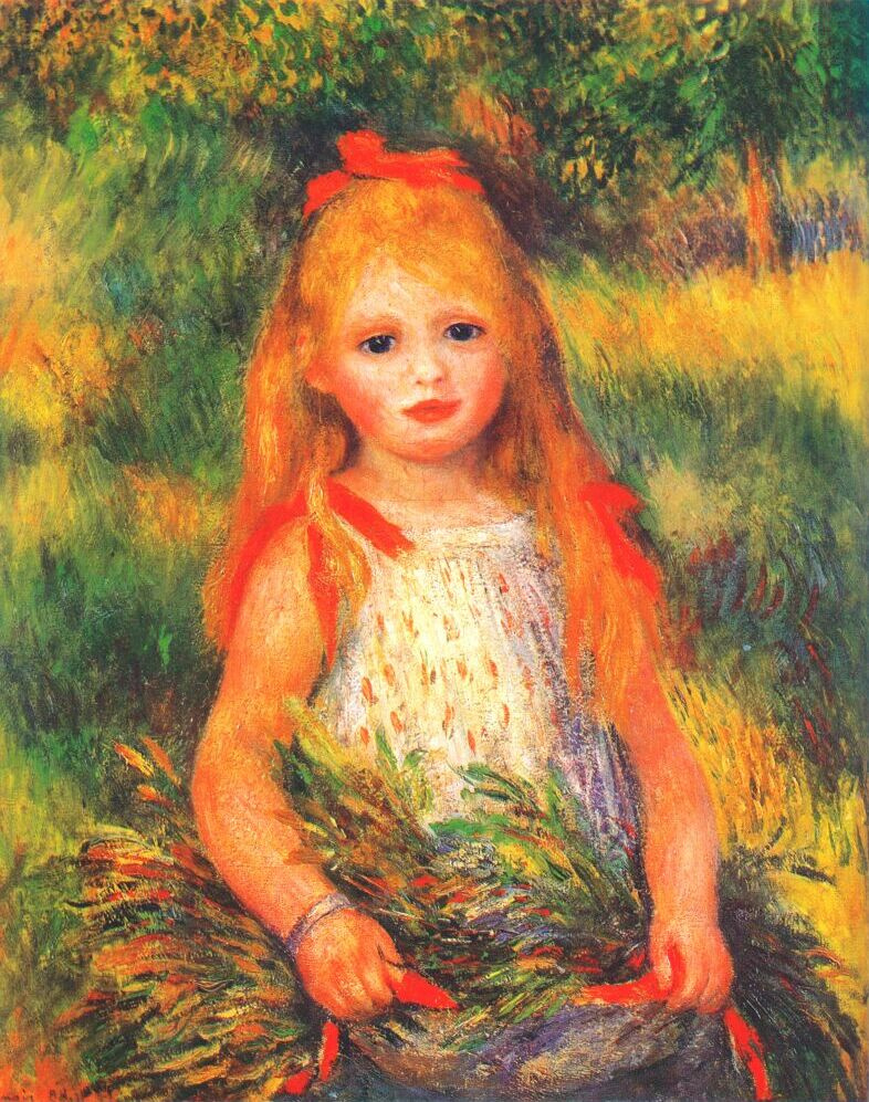 Pierre-Auguste Renoir. Girl with flowers