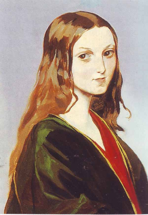 Grigory Grigorievich Gagarin. “一个格鲁吉亚女孩的肖像。” 1840