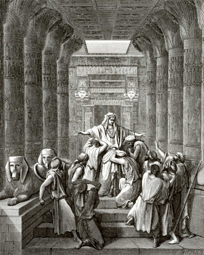 Paul Gustave Dore. Illustration to the Bible: Joseph opens to his brothers