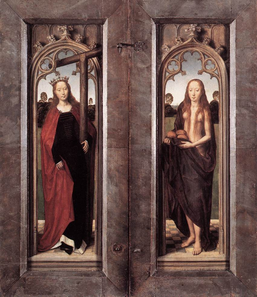 Hans Memling. 阿德里安雷恩斯的三联画。传单的外侧