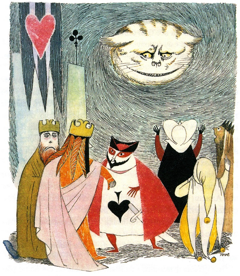Tove Jansson. Illustration to the story by L. Carroll “Alice in Wonderland”