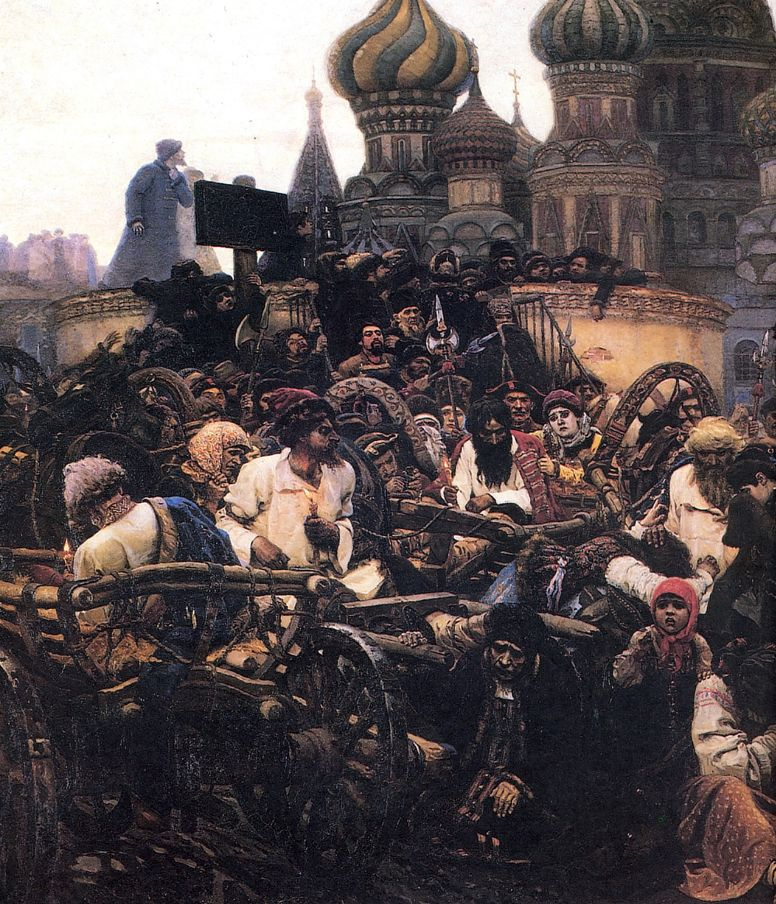 Vasily Surikov. The morning of the Streltsy execution. Fragment