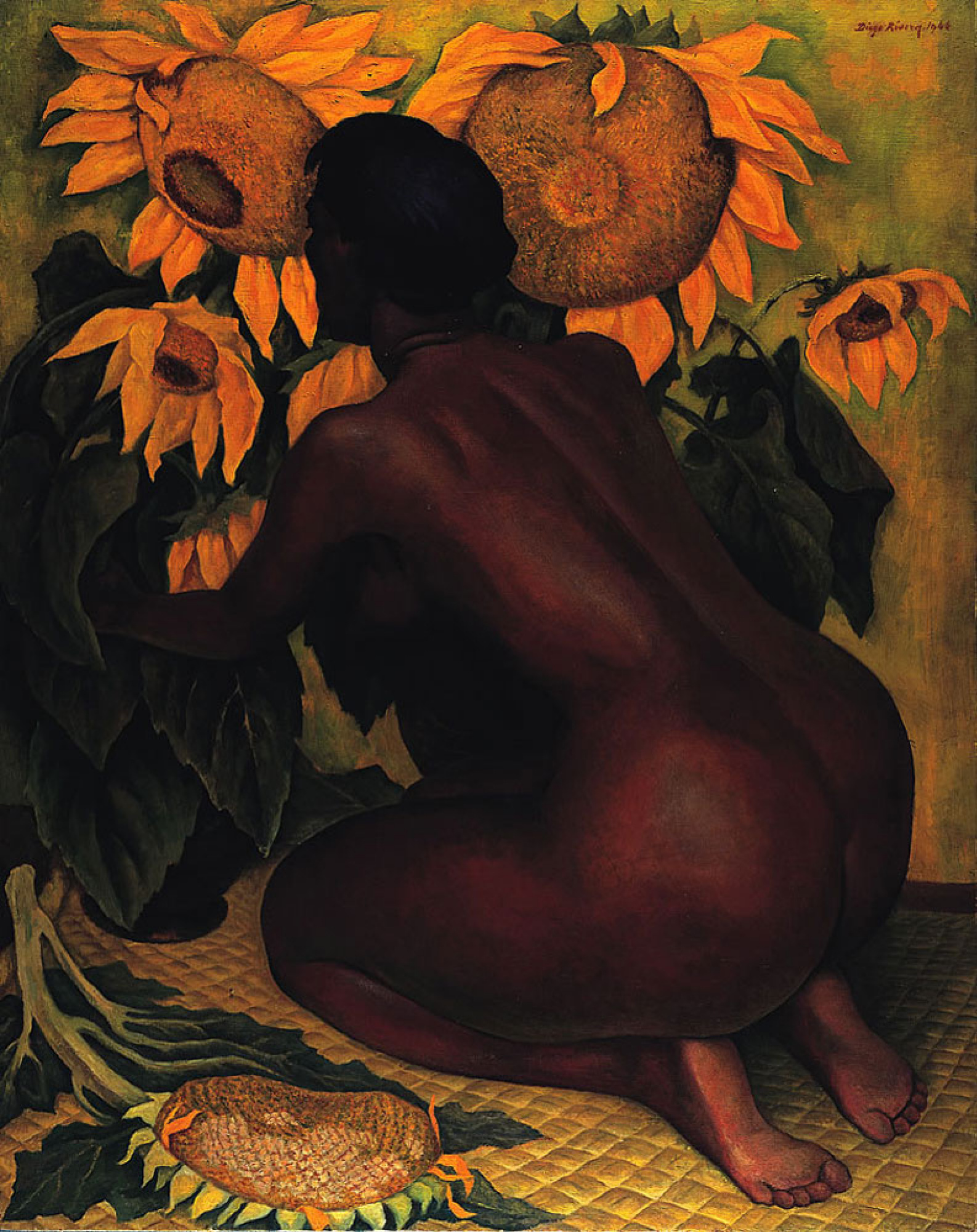 Nude with Sunflowers, 1946 by Diego Maria Rivera: History, Analysis & Facts  | Arthive