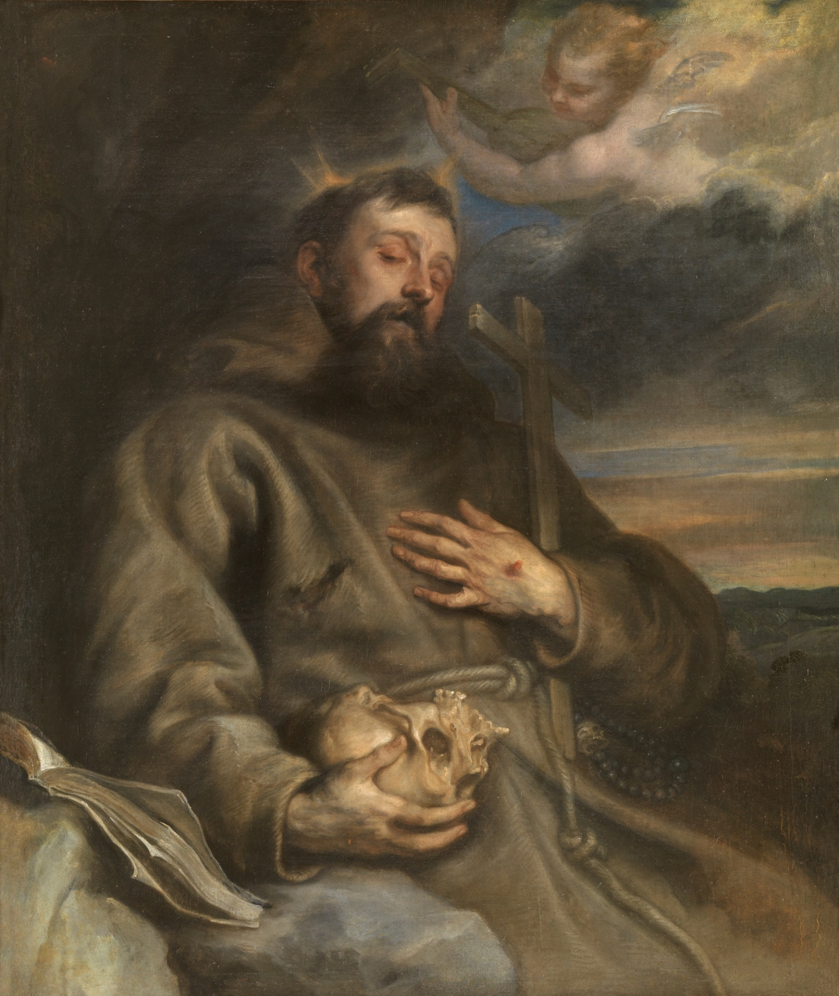 St. Francis of Assisi in ecstasy 1632 106 123 cm by Anthony van