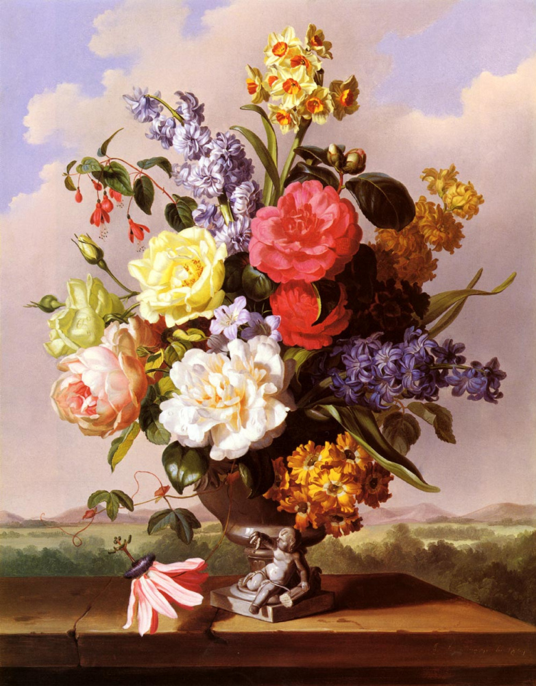 Anton Hartinger. Flowers in a vase