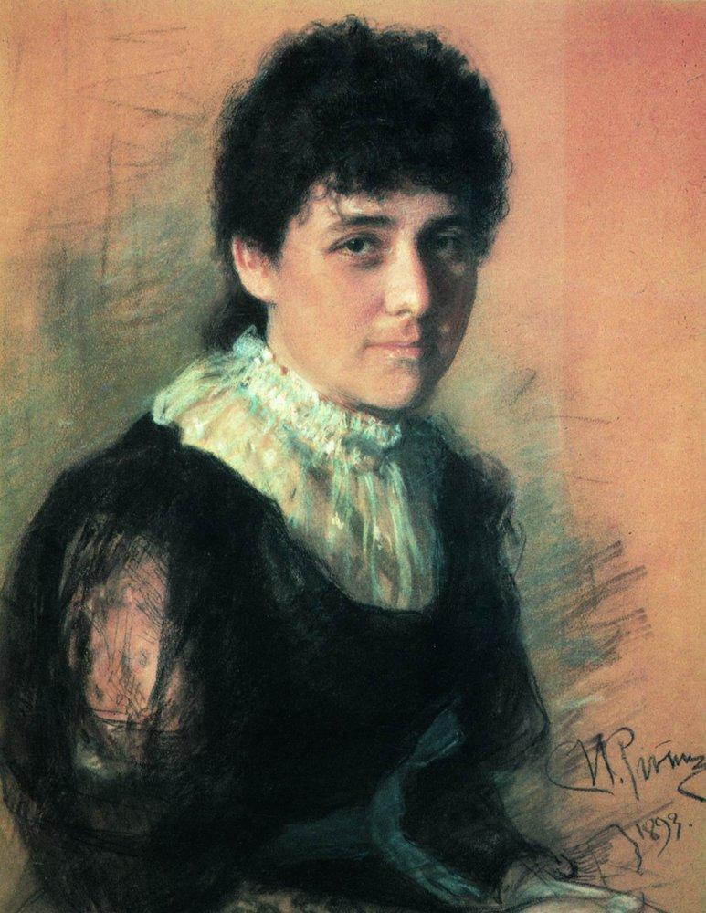 Ilya Efimovich Repin. Portrait of the sculptor E. P. Tarhanova - Antokolsky