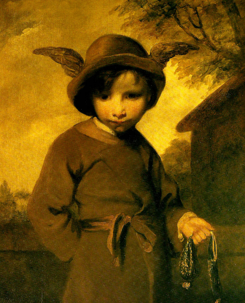 Mercury with a stolen wallet (Portrait of a young pickpocket in the image of Mercury)