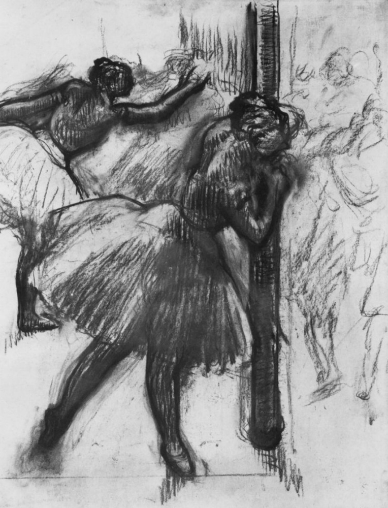 Edgar Degas. Ballerina at the support